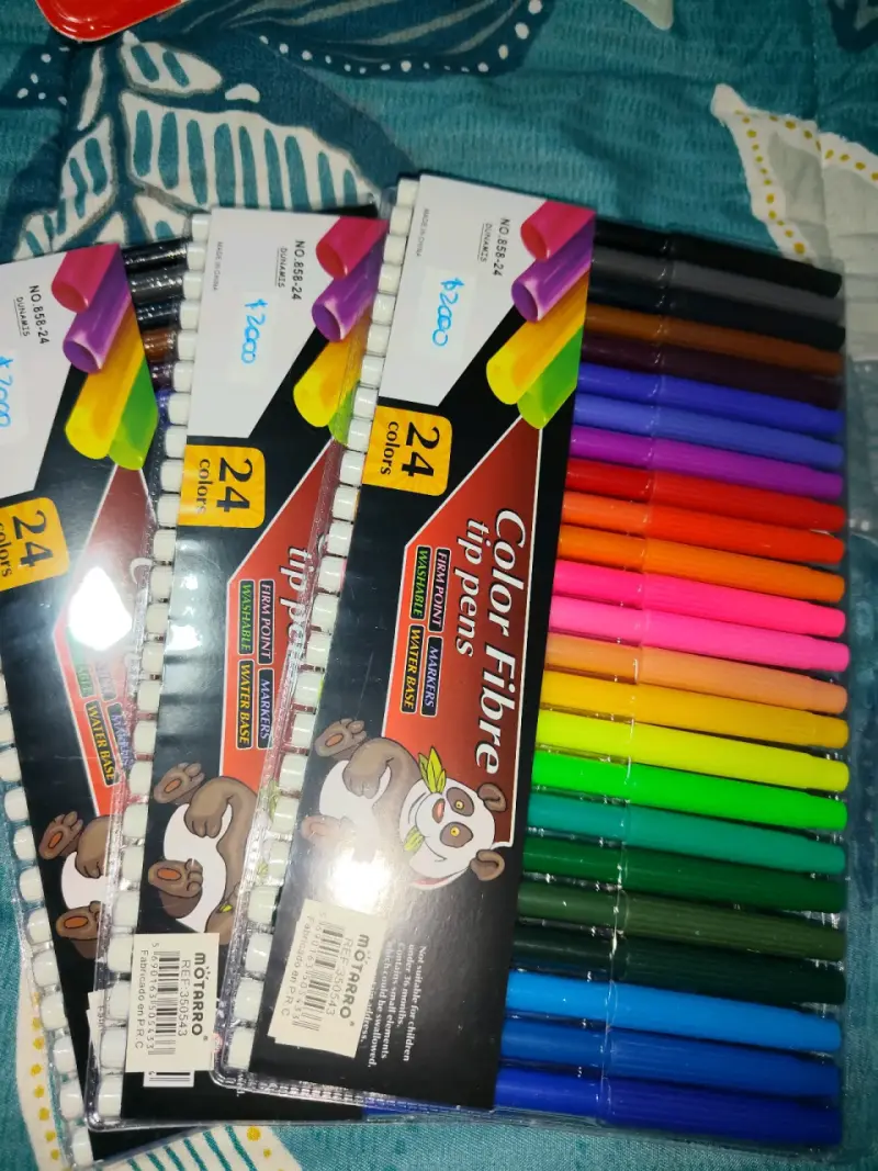 Set de 24 plumones de colores vibrantes