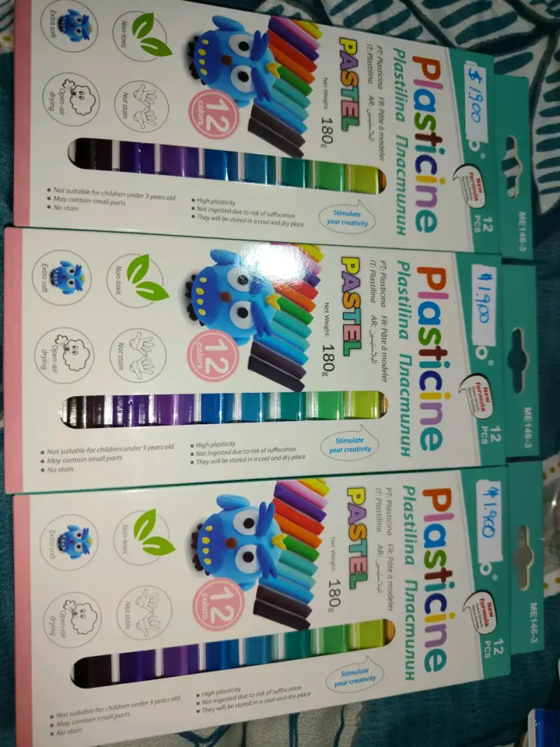 Set de plastilina pastel 12 colores