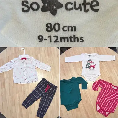 Conjunto navideño 9-12 mes niño - miniatura 1