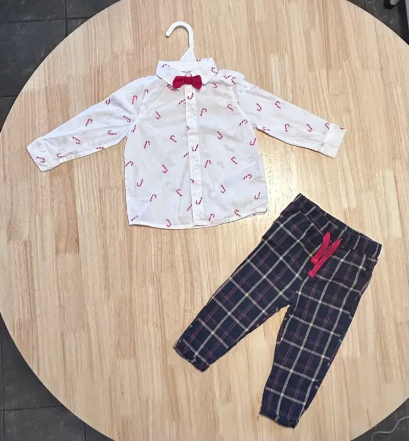 Conjunto navideño 9-12 mes niño - 3