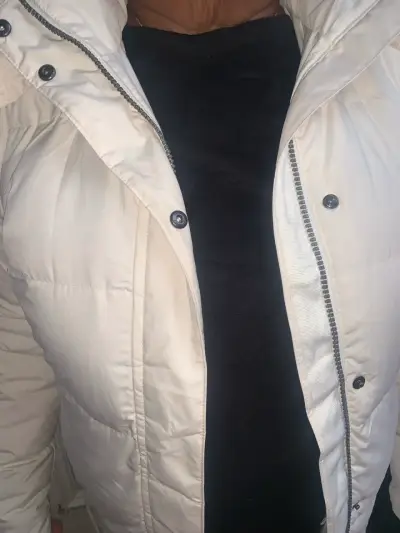 Parka Blanca larga pluma talla M-L - miniatura 3