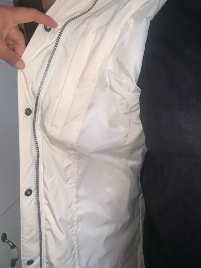 Parka Blanca larga pluma talla M-L - miniatura 4