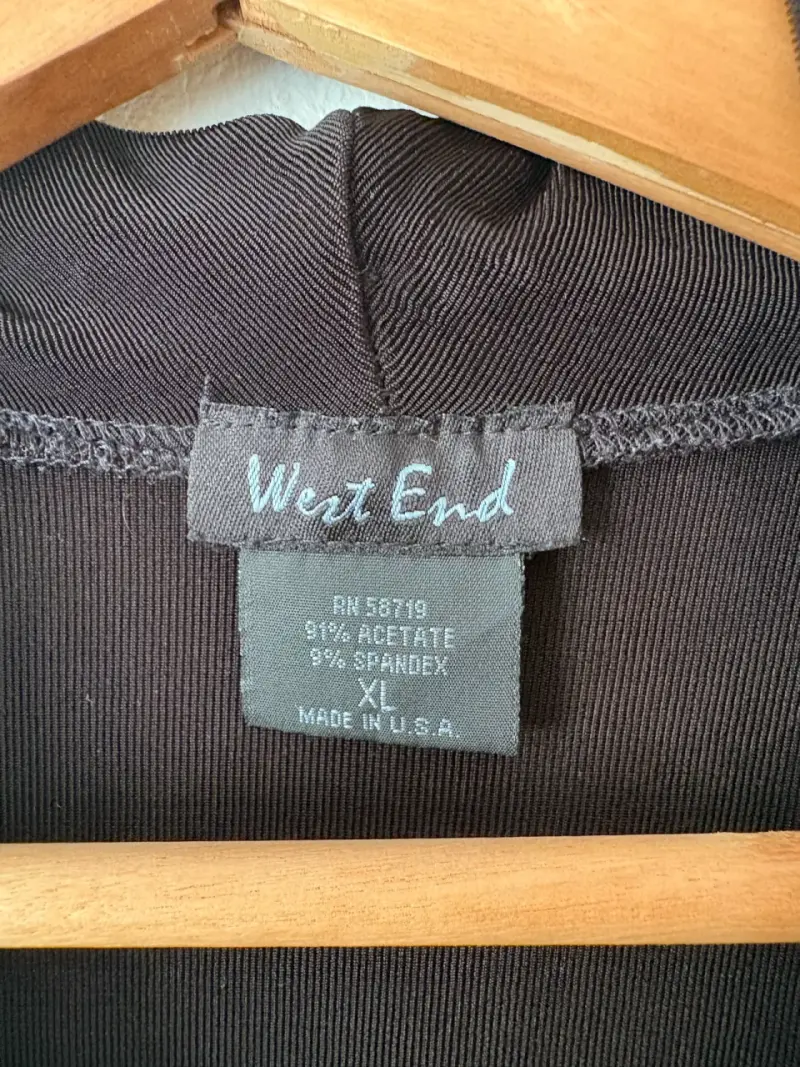 Polera sin mangas negra West End vintage - 3