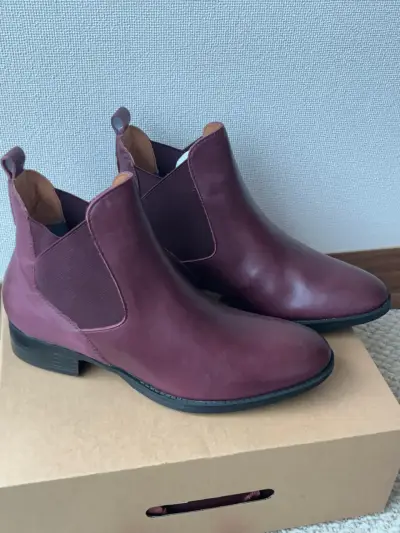 Botines de cuero burdeos Hush Puppies - miniatura 1