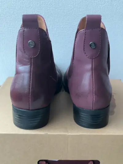 Botines de cuero burdeos Hush Puppies - miniatura 3