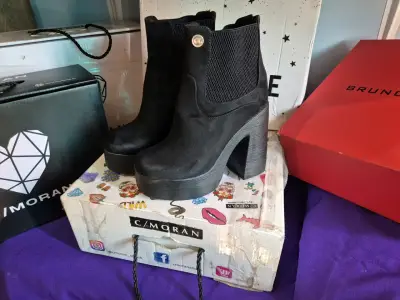 Botines negros de tacón alto 36 - miniatura 4