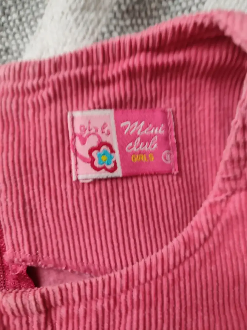 Vestido rosa para niña con bordado floral - 2