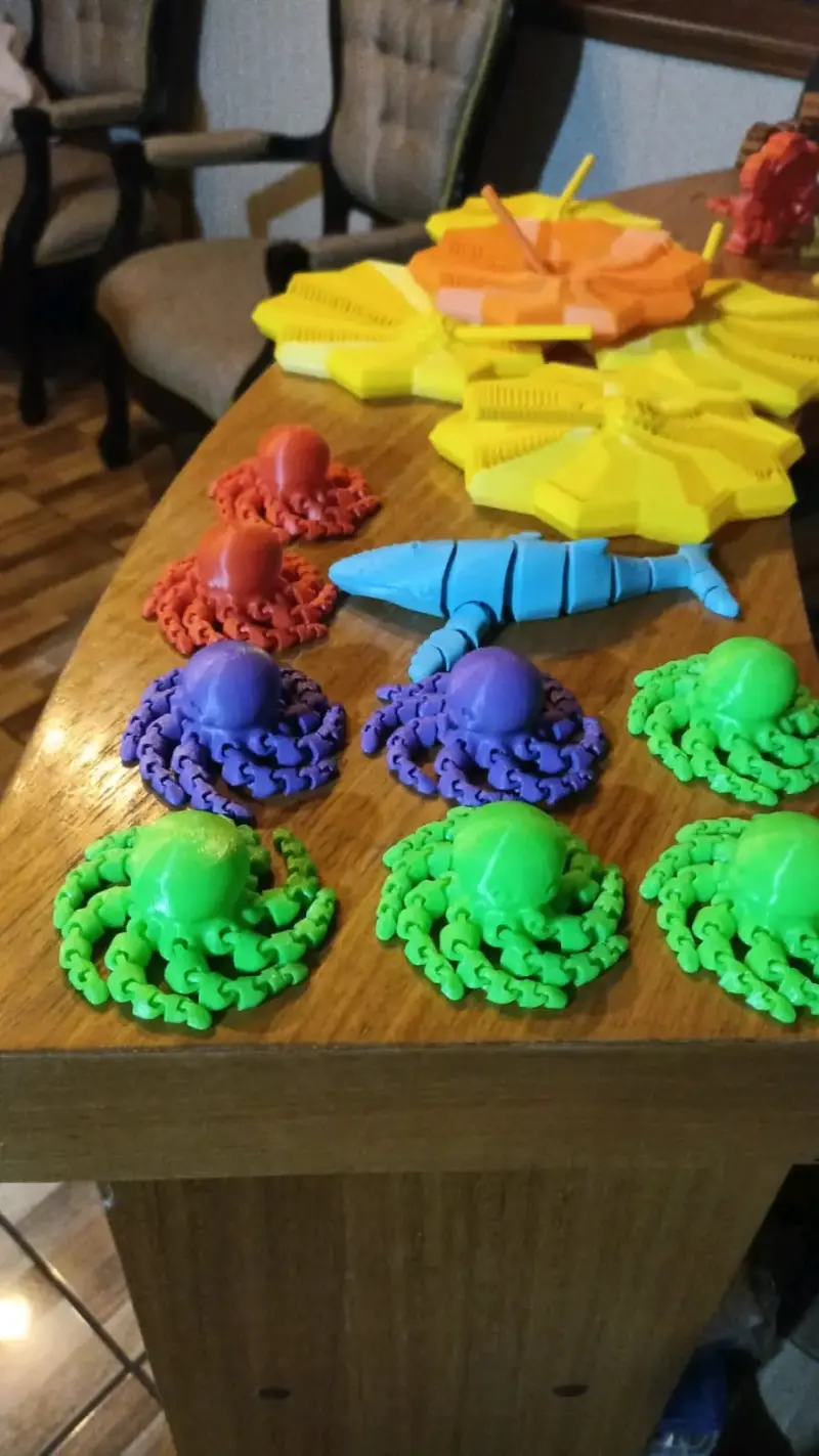 Pulpos articulados impresos en 3D - 3