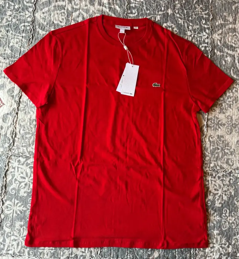 Polera roja Lacoste de algodón - 1
