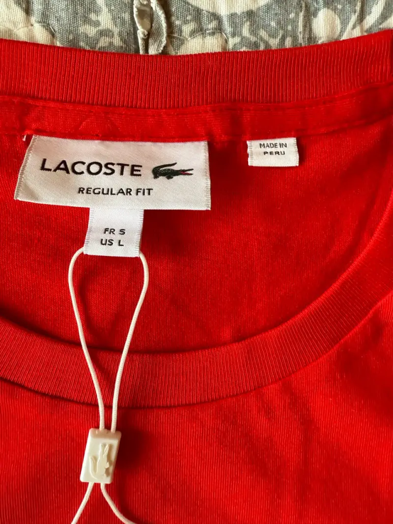 Polera roja Lacoste de algodón - 4