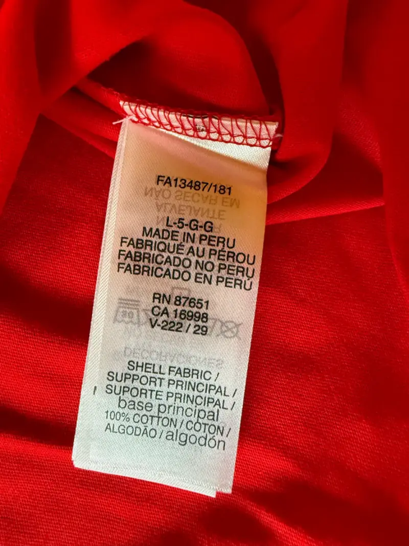Polera roja Lacoste de algodón - 5