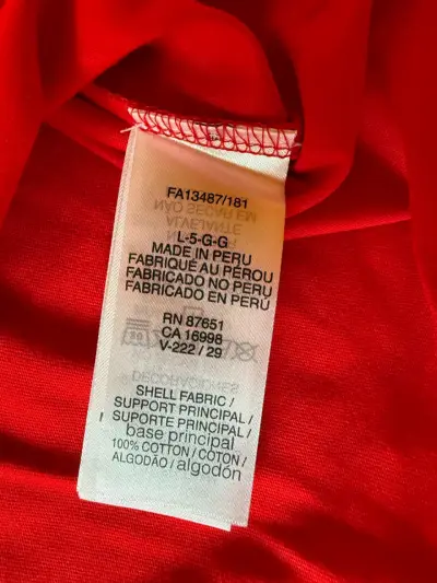 Polera roja Lacoste de algodón - miniatura 5