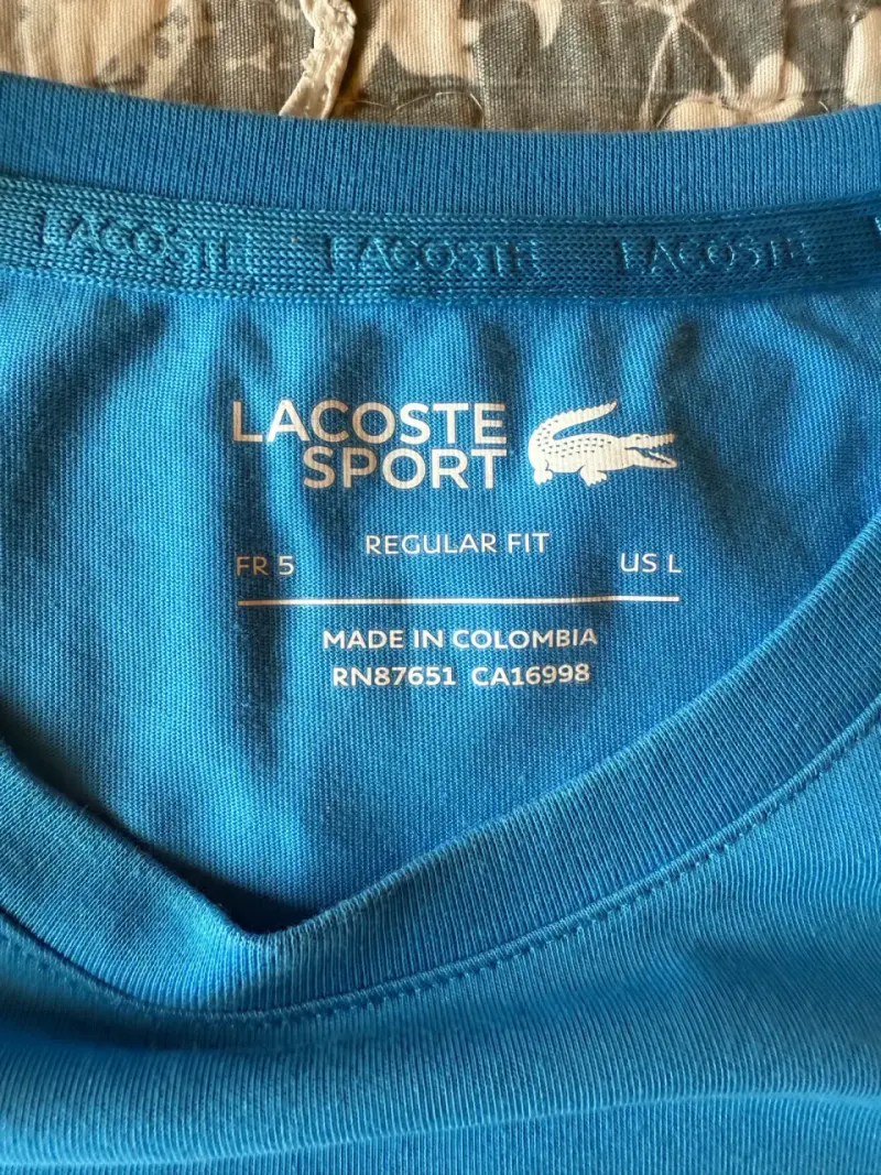 Polera Lacoste Sport azul con logo - 3
