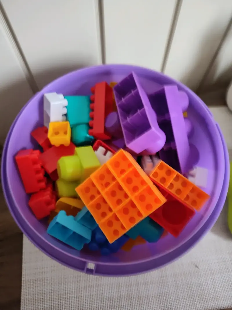 Contenedor de juguetes infantil rosa y morado - 2