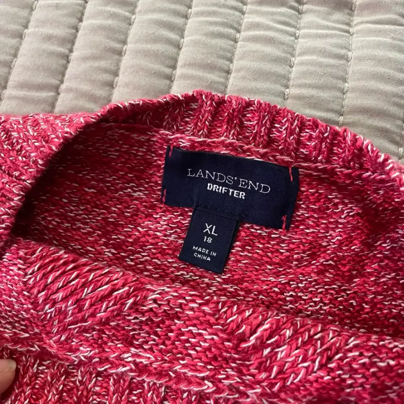Suéter tejido rojo para mujer - 2