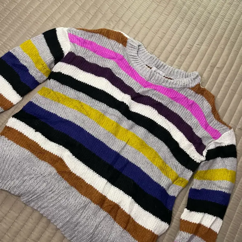 Suéter de rayas multicolor para mujer - 1