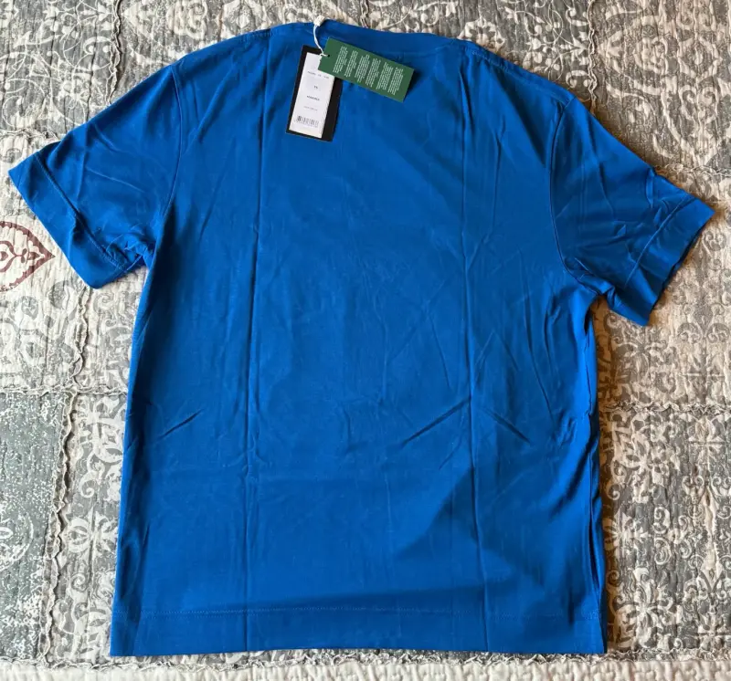 Polera Lacoste azul con logo bordado - 2