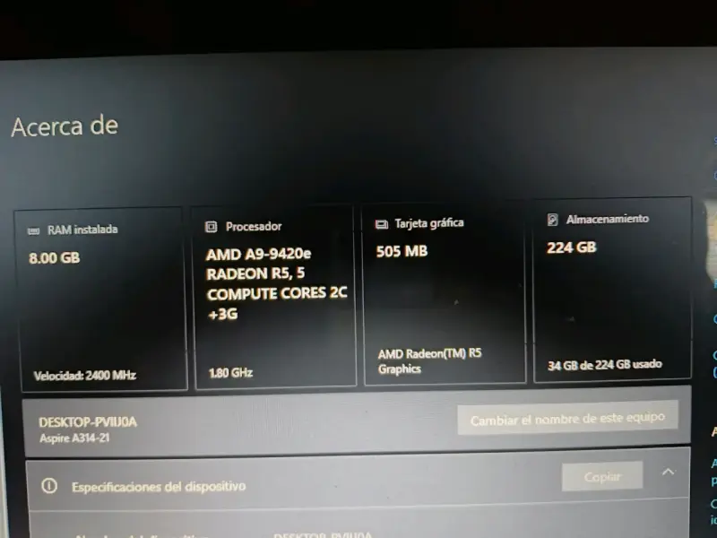 Laptop Acer Aspire A314-21 - 2
