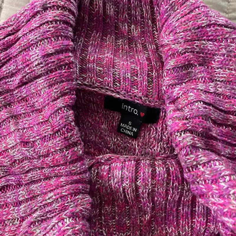 Suéter de cuello alto morado para mujer - 2