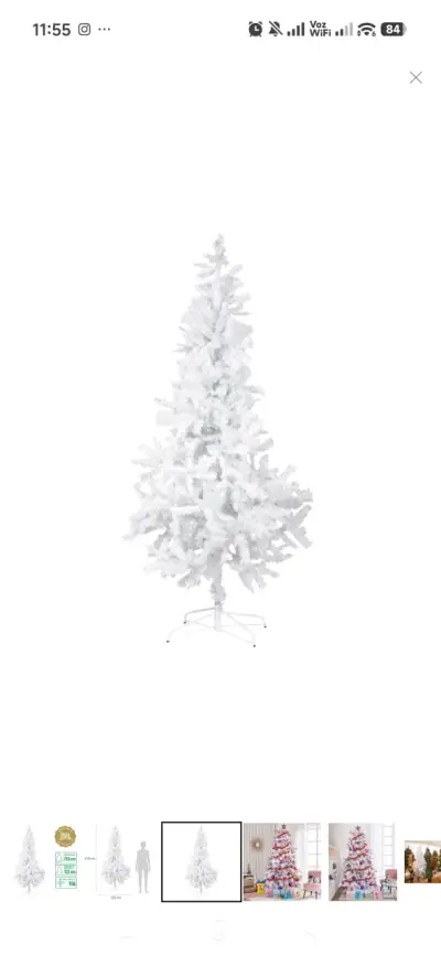 Árbol de Navidad blanco 210 cm Dear Santa - miniatura 3