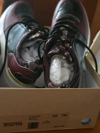 Zapatillas Michael Kors Allie Trainer cuero - miniatura 1