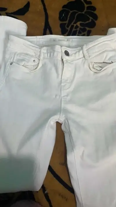 Jeans blancos Zara - miniatura 1