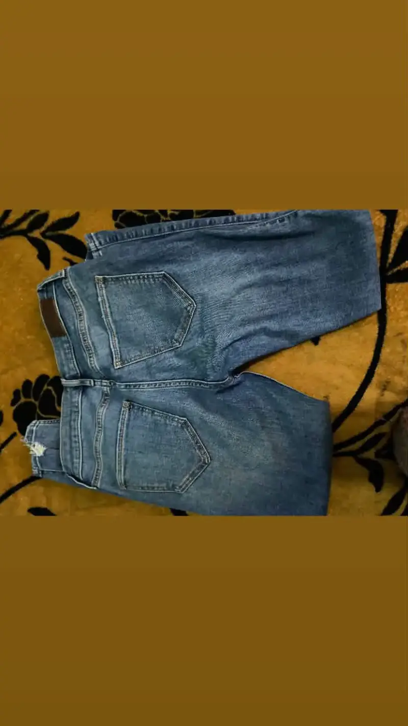 Jeans holliste desgastados azul oscuro para mujer - 2