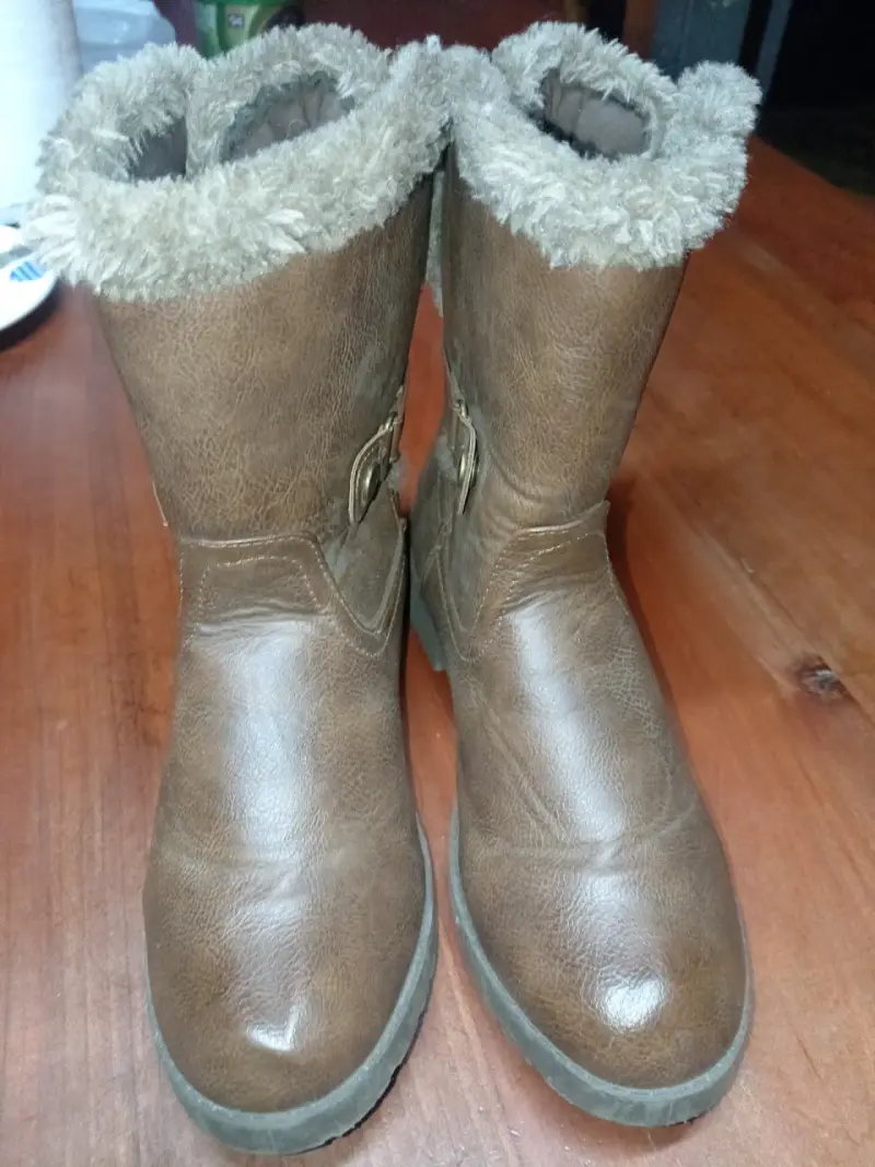 Botas de cuero marrón con forro de lana (chiporro) - 1
