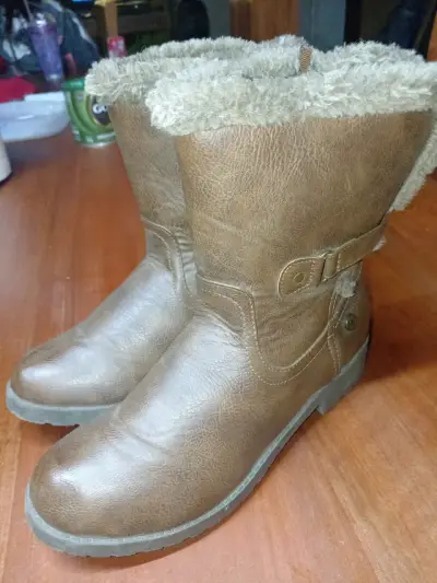 Botas de cuero marrón con forro de lana (chiporro) - miniatura 2