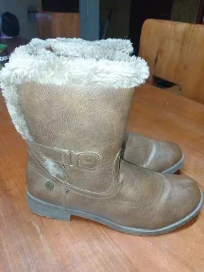 Botas de cuero marrón con forro de lana (chiporro) - miniatura 3