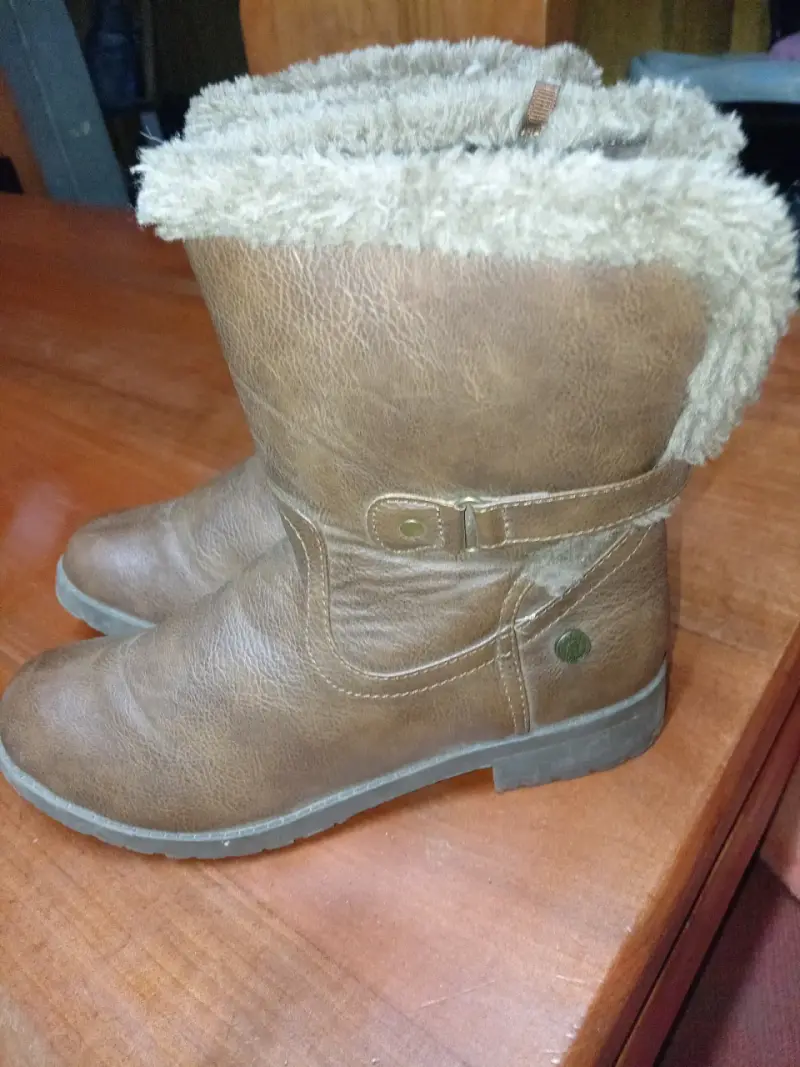 Botas de cuero marrón con forro de lana (chiporro) - 4