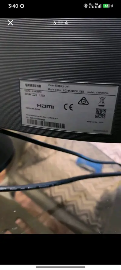 Monitor Samsung de 24 pulgadas Full HD - miniatura 3