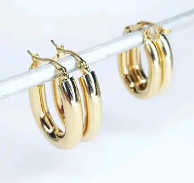 Aros colgantes con conchas y piedras verdes - miniatura 5