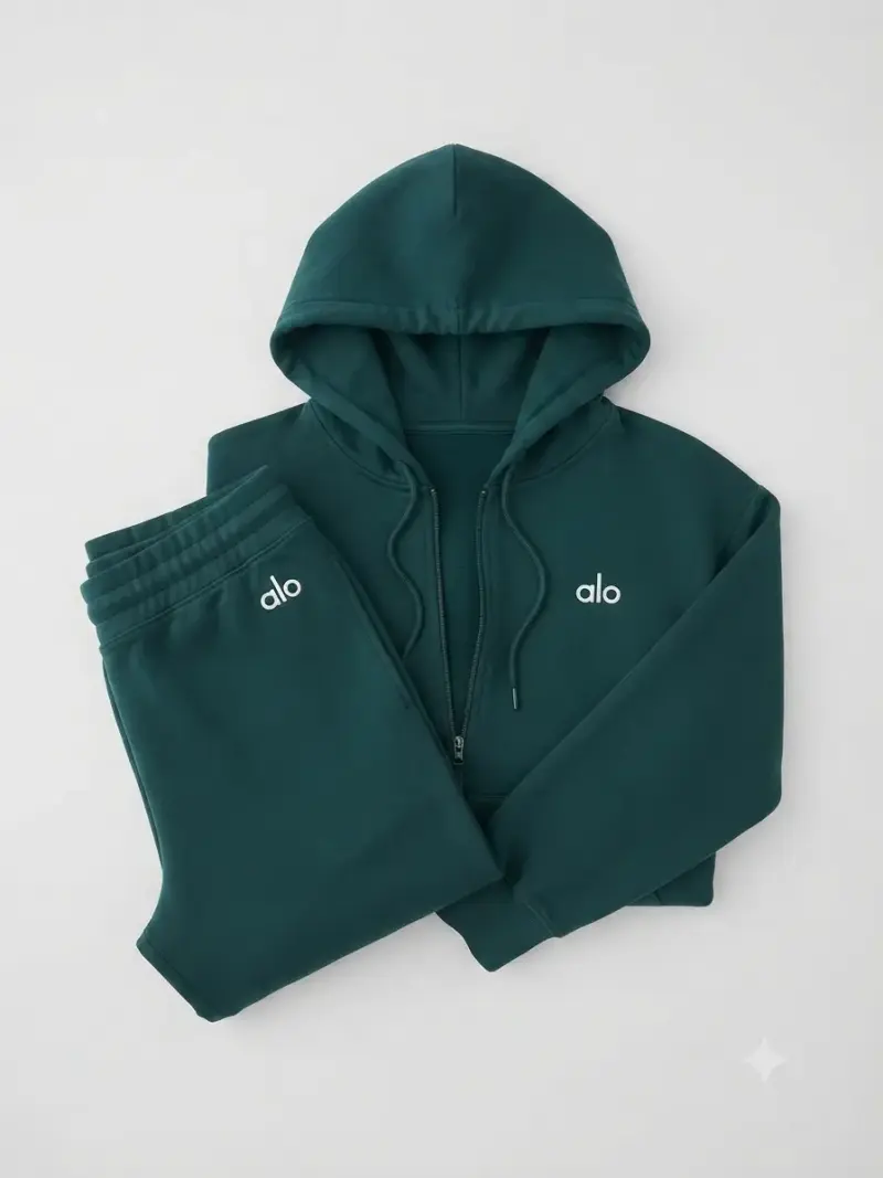 Conjunto deportivo verde oscuro tipo Alo