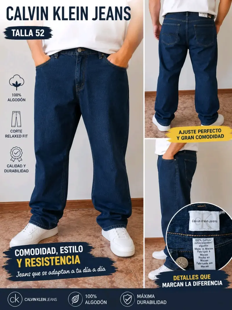 Jeans Calvin Klein talla 52 corte relaxed fit
