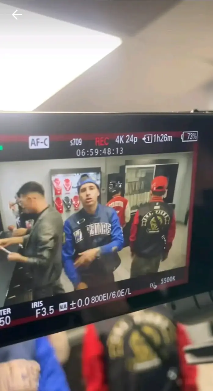 Chaqueta azul Warriors la melodia del hampa XL - 1
