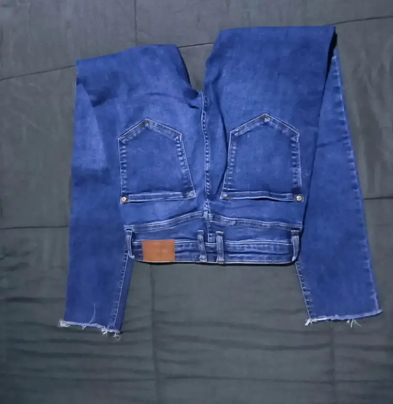 Jeans azul desgastado para mujer - 2