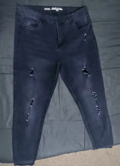 Jeans desgastados azul oscuro Sybilla - miniatura 1