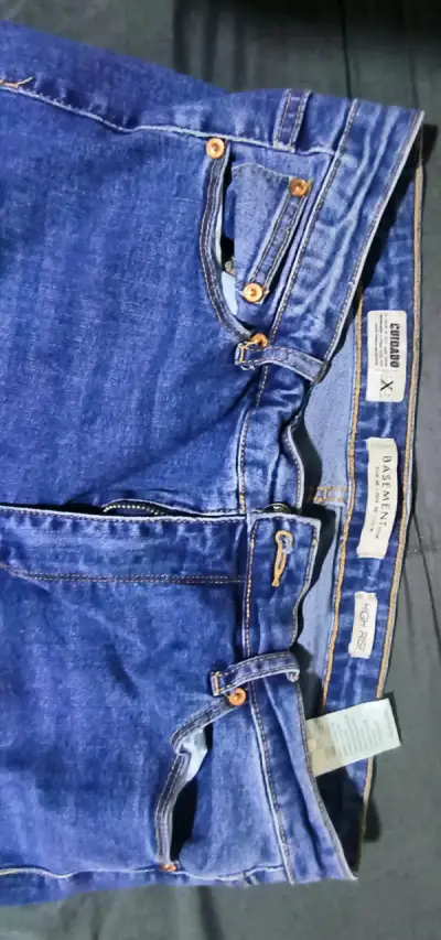 Jeans Basement azul de tiro alto - miniatura 1