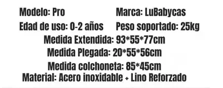 Cuna colecho LuBabycas gris con mosquitero - 3