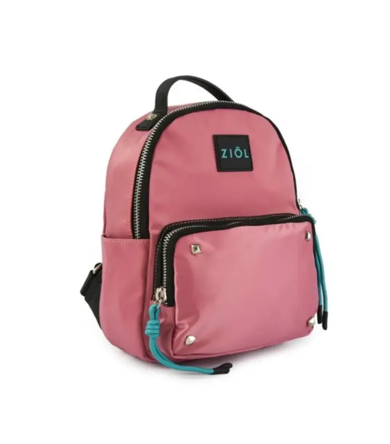 Mochila rosa Ziol con bolsillo frontal - 3