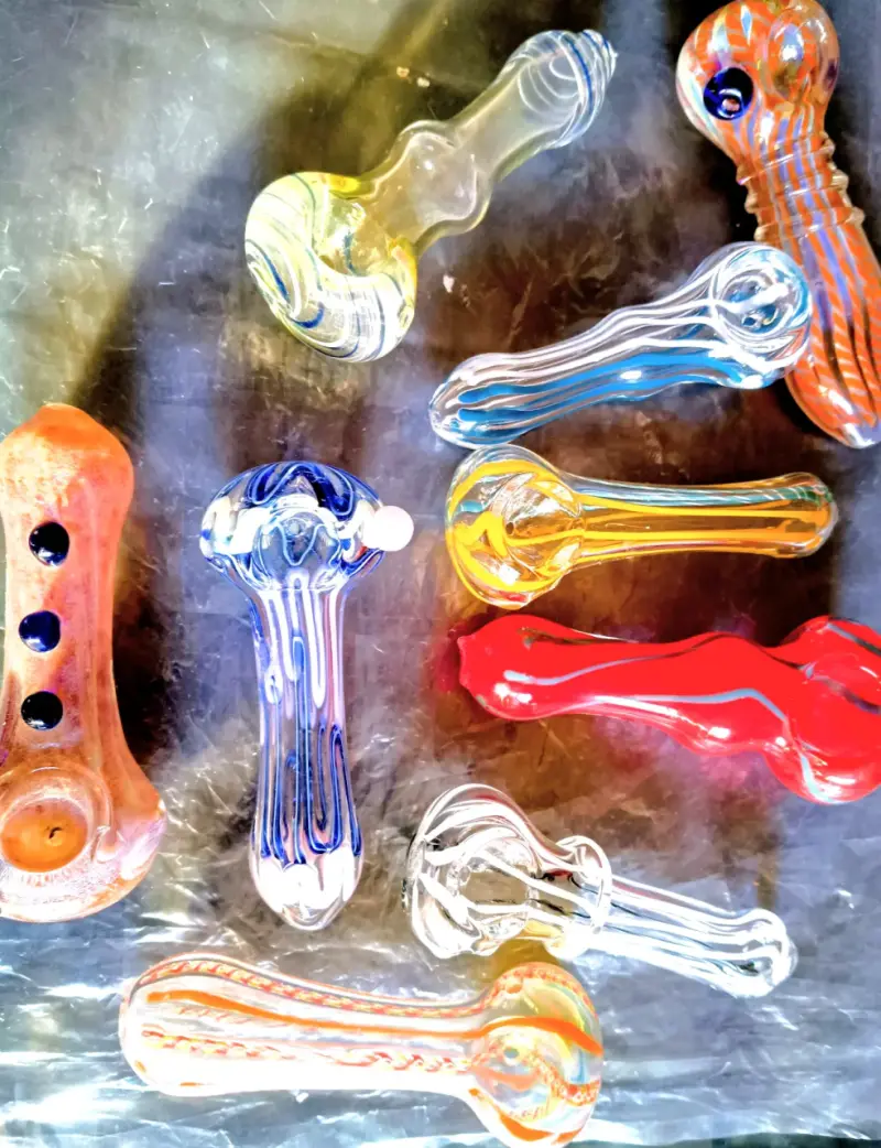 Pipas de vidrio coloridas para fumar - 2