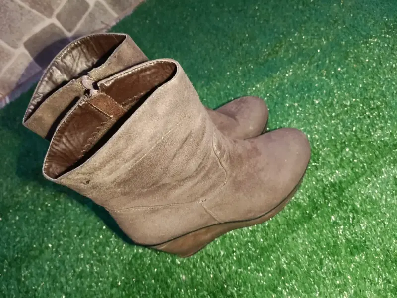 Botines de gamuza marrón con plataforma 38 - 2