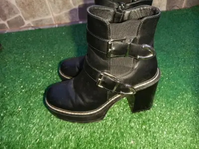 Botines de gamuza marrón con plataforma 38 - miniatura 3