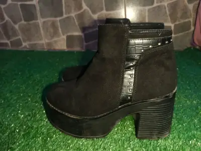 Botines de gamuza marrón con plataforma 38 - miniatura 5