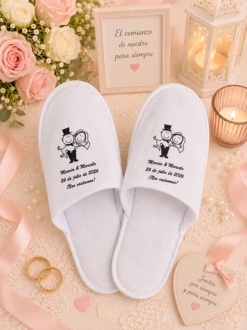Pantuflas personalizadas para boda - 1