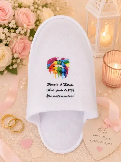 Pantuflas personalizadas para boda - miniatura 4