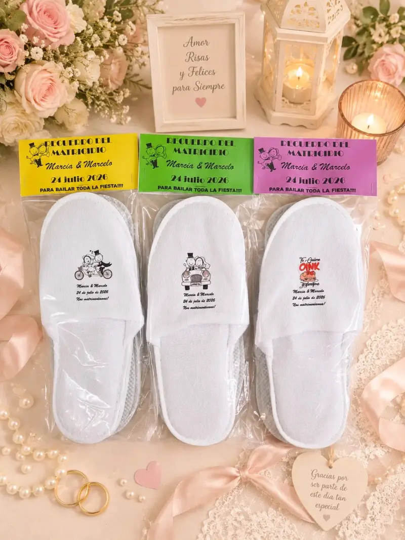 Pantuflas personalizadas para boda - 5