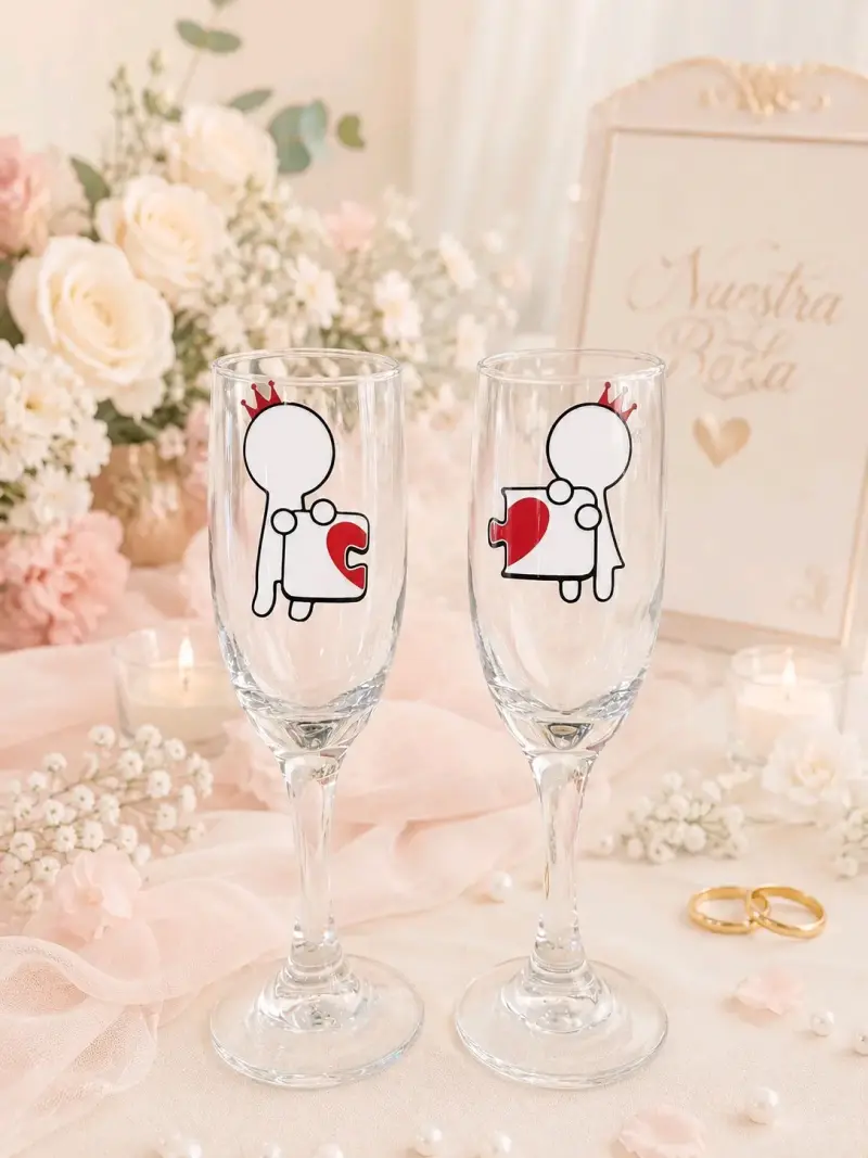 Copas de champán personalizadas para bodas - 3