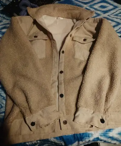 Chaqueta de lana beige XL - miniatura 1